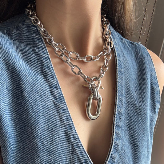 COLLAR NEW YORK PLATEADO