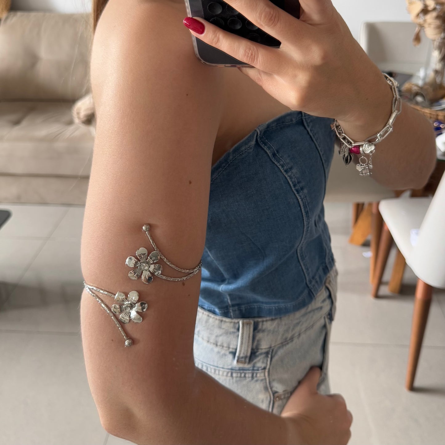 BRAZALETE DOBLE FLOR